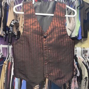 Little boys suit vest red and black size 6X